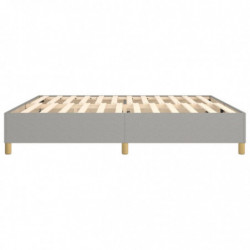 Boxspringbett Hellgrau 200x200 cm Stoff