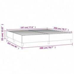 Boxspringbett Hellgrau 200x200 cm Stoff