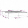 Boxspringbett Hellgrau 200x200 cm Stoff