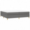 Boxspringbett Dunkelgrau 200x200 cm Stoff