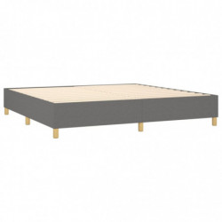 Boxspringbett Dunkelgrau 200x200 cm Stoff