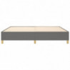 Boxspringbett Dunkelgrau 200x200 cm Stoff