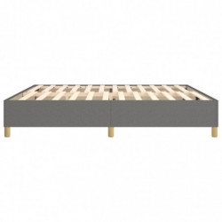 Boxspringbett Dunkelgrau 200x200 cm Stoff