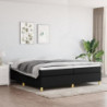 Boxspringbett Schwarz 200x200 cm Stoff