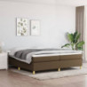 Boxspringbett Dunkelbraun 200x200 cm Stoff