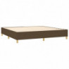 Boxspringbett Dunkelbraun 200x200 cm Stoff