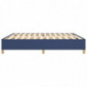 Boxspringbett Blau 200x200 cm Stoff