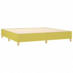 Boxspringbett Grün 200x200 cm Stoff