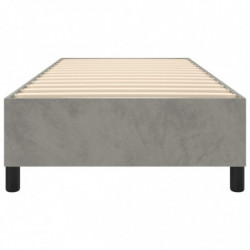 Boxspringbett Hellgrau 80x200 cm Samt