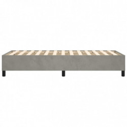 Boxspringbett Hellgrau 80x200 cm Samt