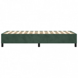 Boxspringbett Dunkelgrün 80x200 cm Samt