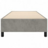 Boxspringbett Hellgrau 90x190 cm Samt