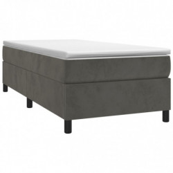 Boxspringbett Dunkelgrau 90x200 cm Samt