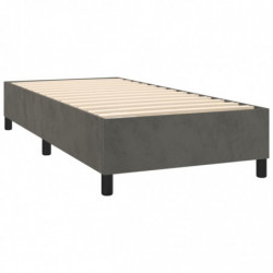 Boxspringbett Dunkelgrau 90x200 cm Samt