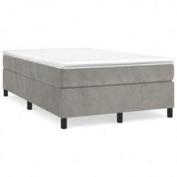 Boxspringbett Hellgrau 120x200 cm Samt