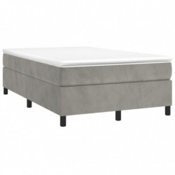 Boxspringbett Hellgrau 120x200 cm Samt