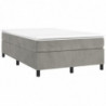 Boxspringbett Hellgrau 120x200 cm Samt