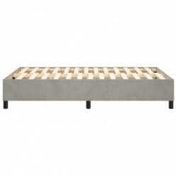 Boxspringbett Hellgrau 120x200 cm Samt