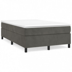 Boxspringbett Dunkelgrau 120x200 cm Samt