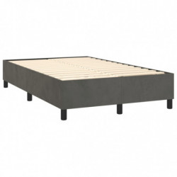 Boxspringbett Dunkelgrau 120x200 cm Samt