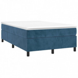 Boxspringbett Dunkelblau 120x200 cm Samt