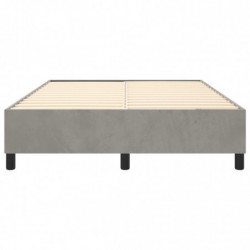 Boxspringbett Hellgrau 140x190 cm Samt