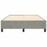 Boxspringbett Hellgrau 140x190 cm Samt