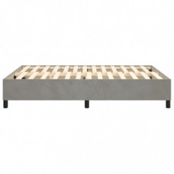 Boxspringbett Hellgrau 140x190 cm Samt