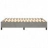 Boxspringbett Hellgrau 140x190 cm Samt