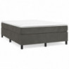 Boxspringbett Dunkelgrau 140x190 cm Samt