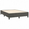 Boxspringbett Dunkelgrau 140x190 cm Samt