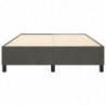 Boxspringbett Dunkelgrau 140x190 cm Samt