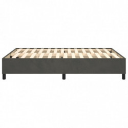 Boxspringbett Dunkelgrau 140x190 cm Samt