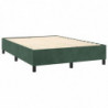 Boxspringbett Dunkelgrün 140x190 cm Samt