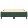 Boxspringbett Dunkelgrün 140x190 cm Samt