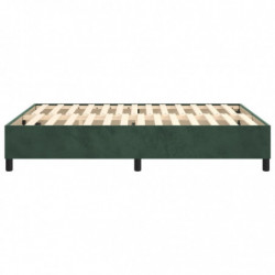 Boxspringbett Dunkelgrün 140x190 cm Samt