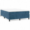 Boxspringbett Dunkelblau 140x190 cm Samt