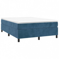 Boxspringbett Dunkelblau 140x190 cm Samt