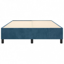 Boxspringbett Dunkelblau 140x190 cm Samt