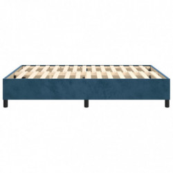 Boxspringbett Dunkelblau 140x190 cm Samt