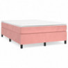 Boxspringbett Rosa 140x190 cm Samt