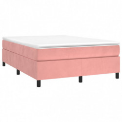 Boxspringbett Rosa 140x190 cm Samt