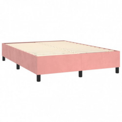 Boxspringbett Rosa 140x190 cm Samt