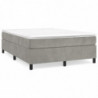 Boxspringbett Hellgrau 140x200 cm Samt