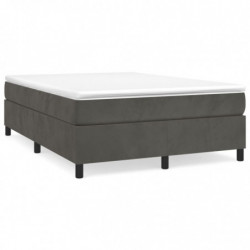 Boxspringbett Dunkelgrau 140x200 cm Samt