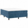 Boxspringbett Dunkelblau 140x200 cm Samt