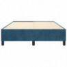 Boxspringbett Dunkelblau 140x200 cm Samt