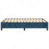 Boxspringbett Dunkelblau 140x200 cm Samt