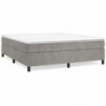 Boxspringbett Hellgrau 160x200 cm Samt