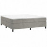 Boxspringbett Hellgrau 160x200 cm Samt